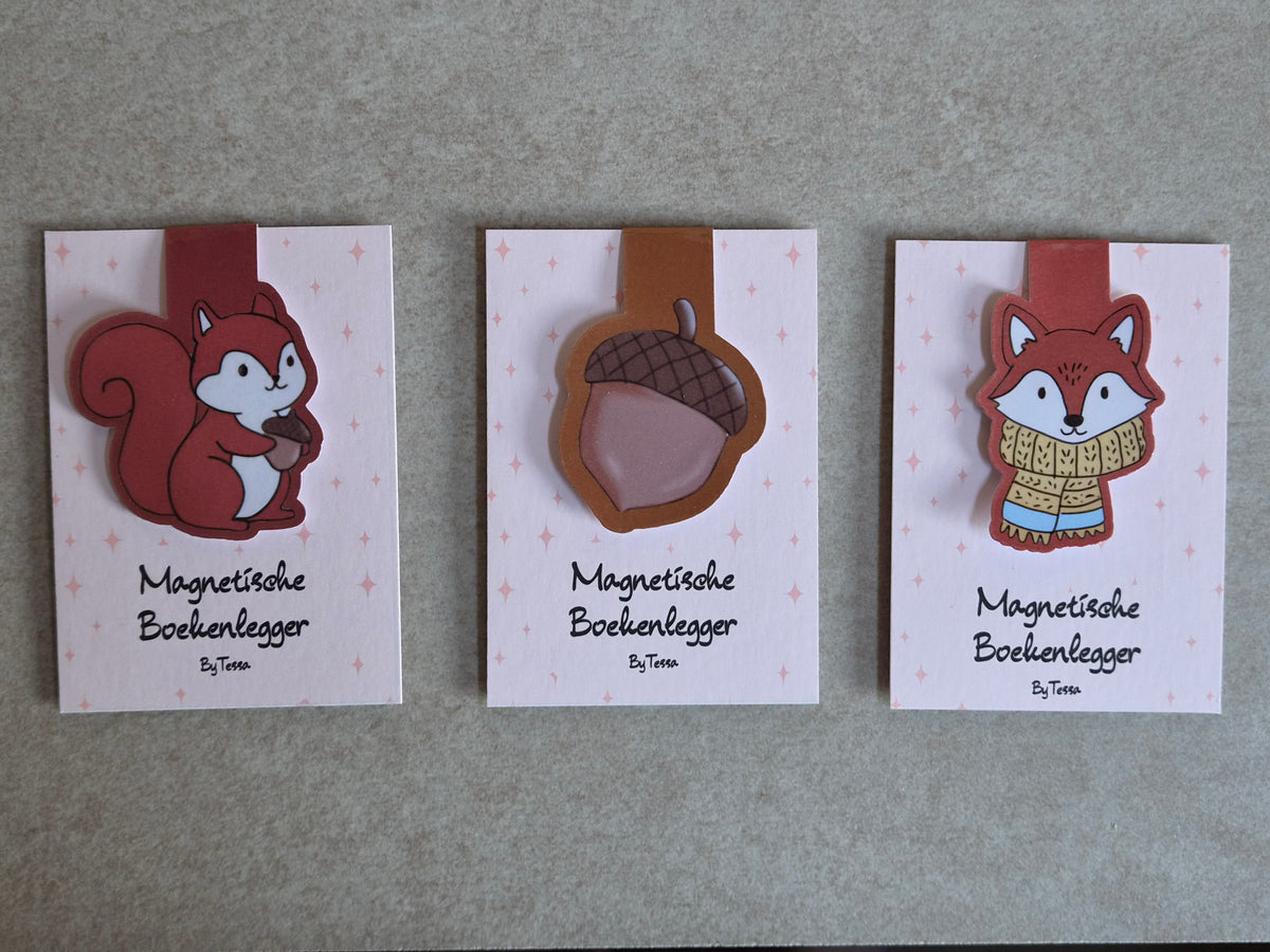 Magnetische Boekenleggers | Cozy Herfst Boekenleggers Magnetisch