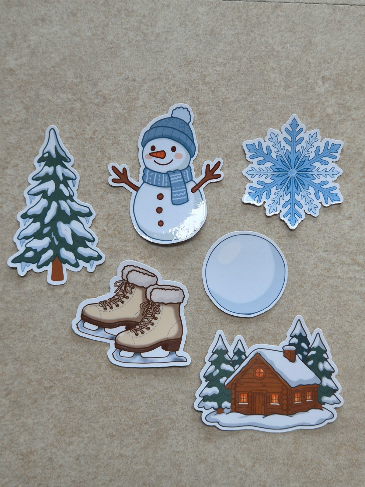 Winter stickerset (6-delig)