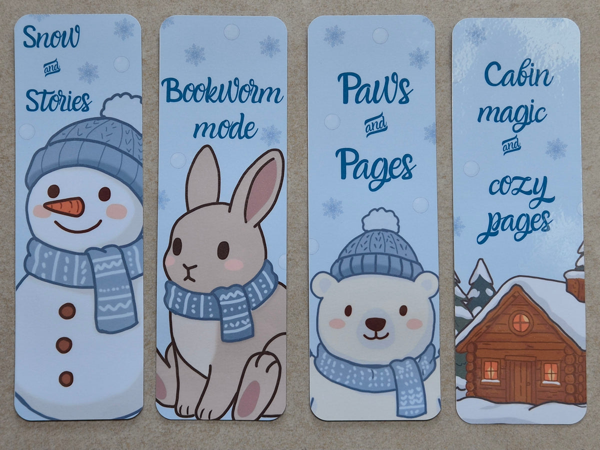 Handgemaakte Boekenleggers - Winter Collectie