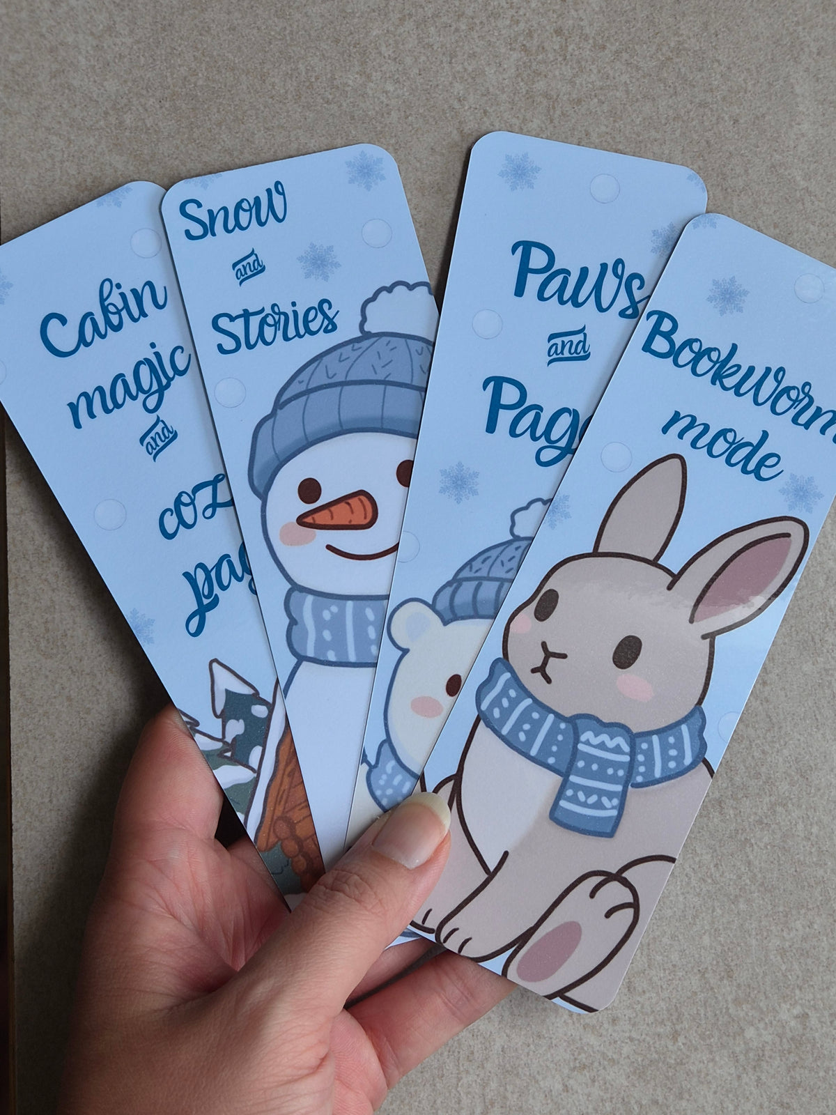 Handgemaakte Boekenleggers - Winter Collectie