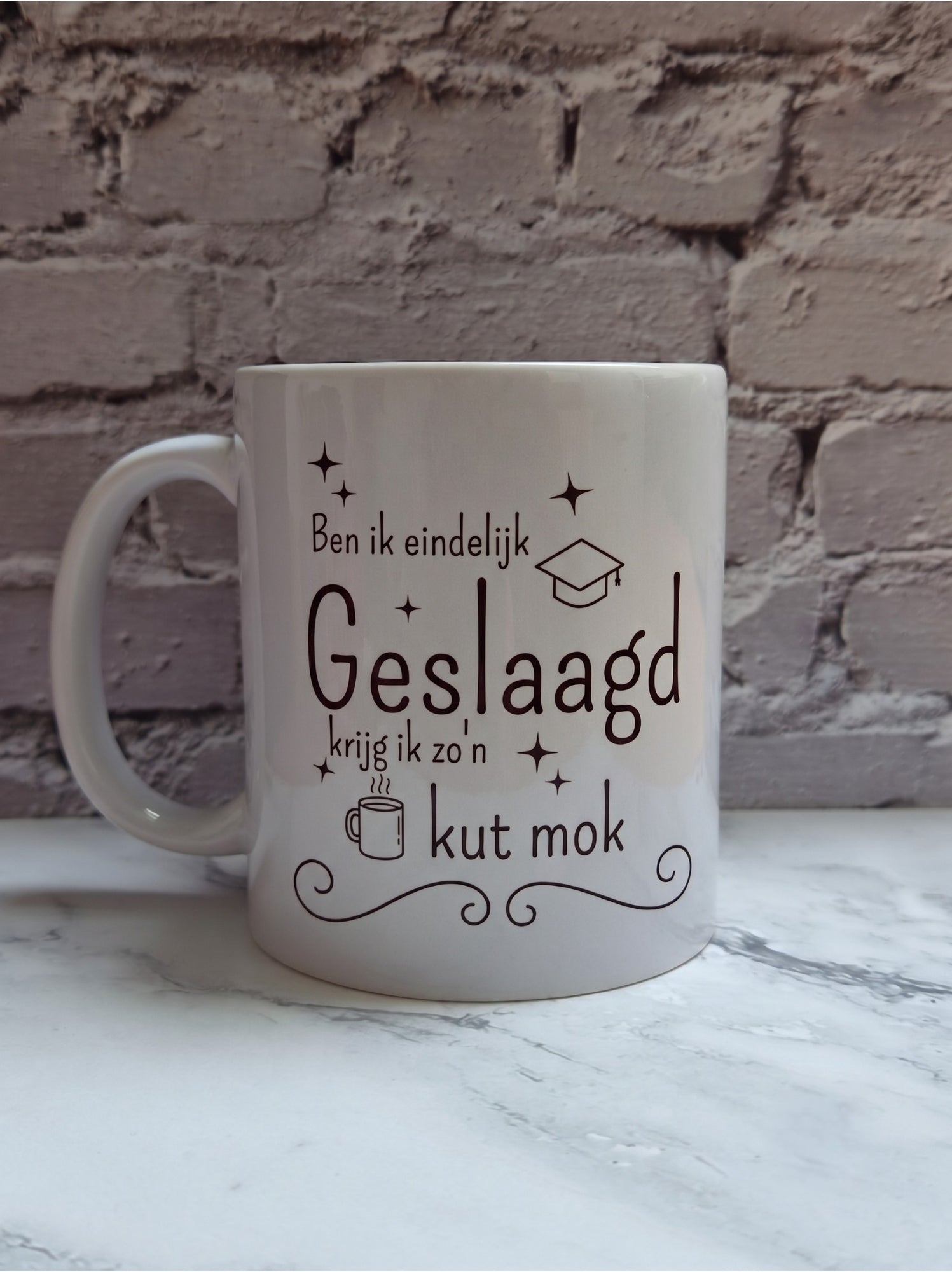 Ben ik eindelijk geslaagd mok