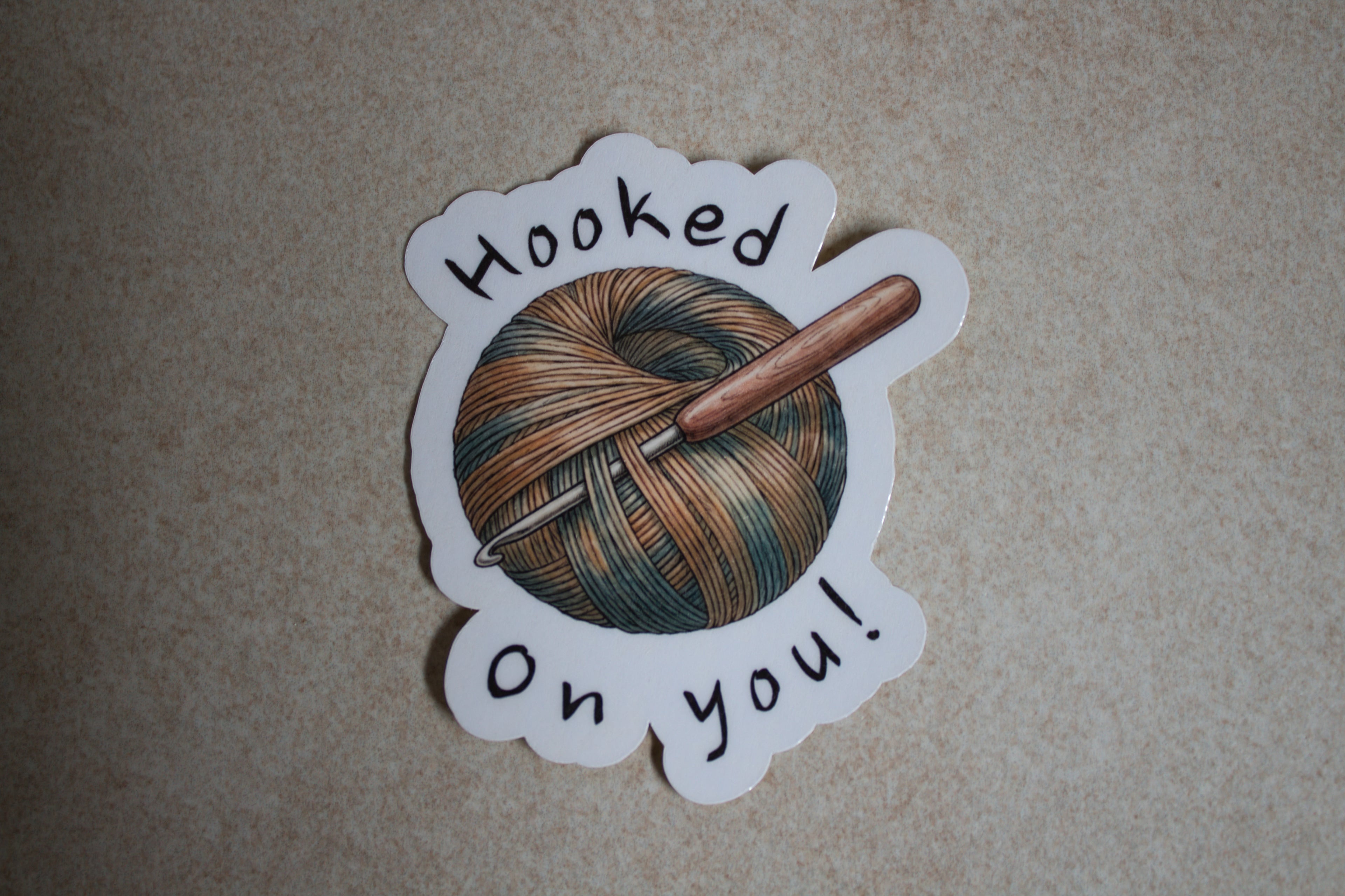 Hooked On you! sticker