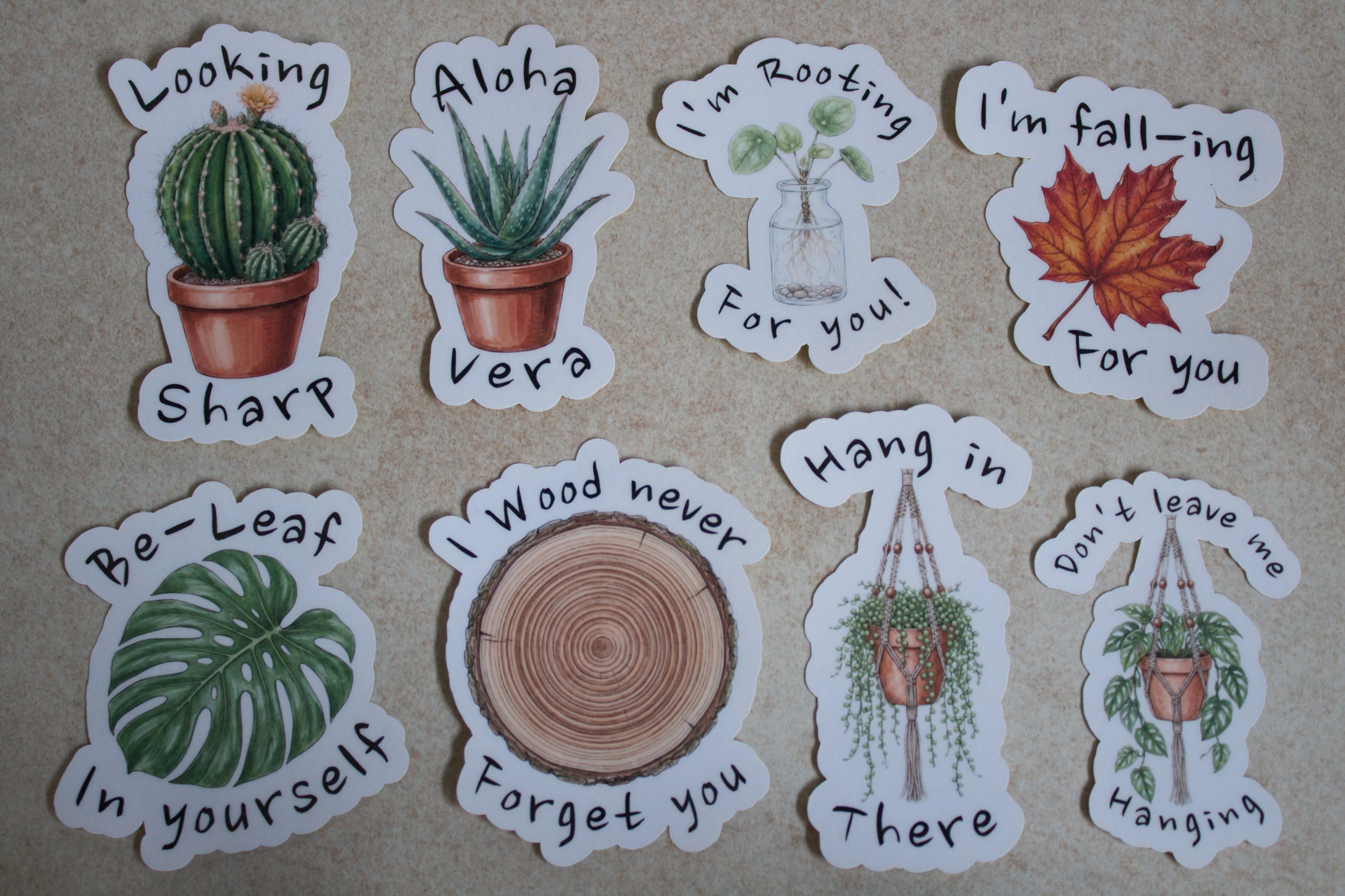 Planten stickerset (8-delig)