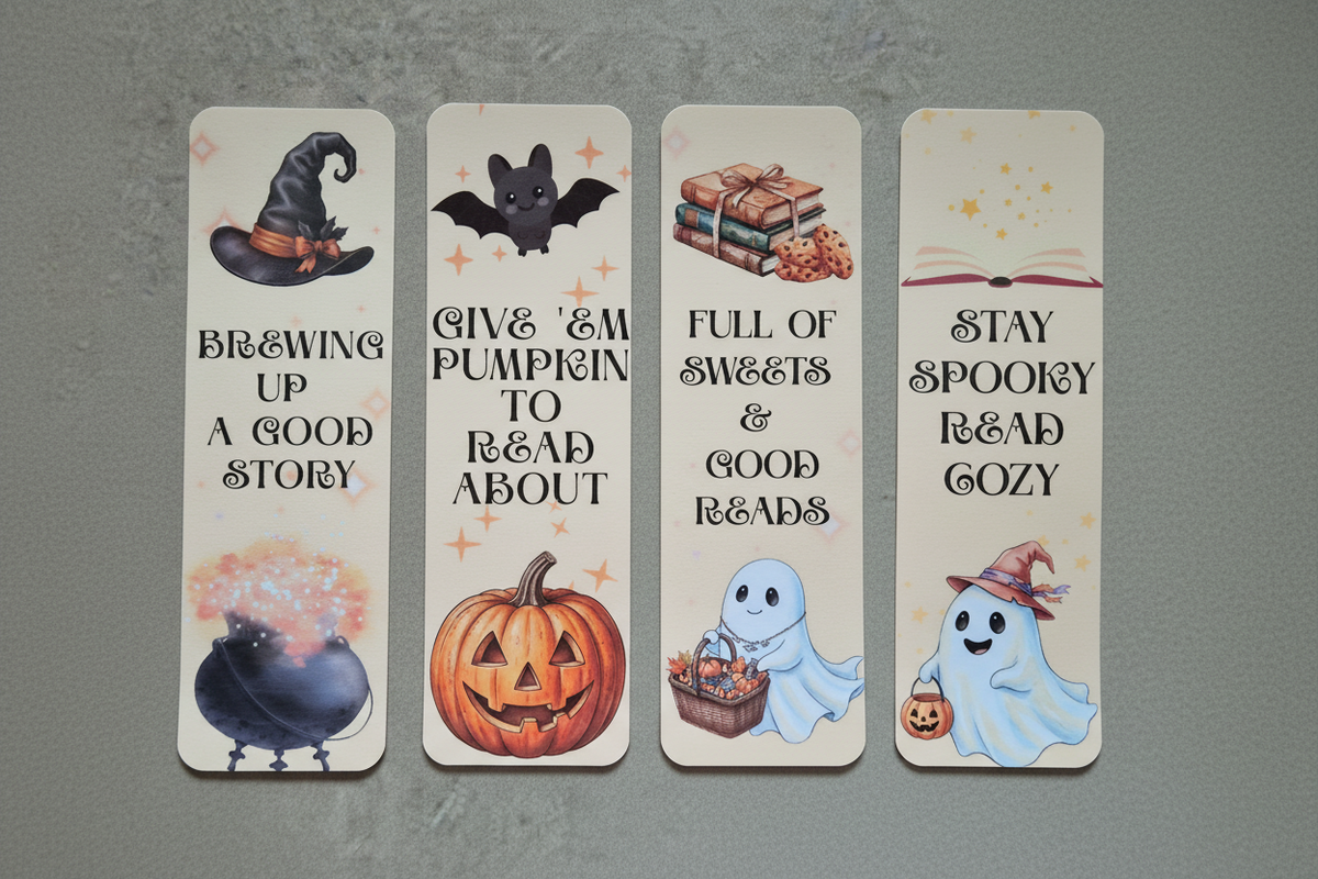 Groepsfoto Cozy Halloween boekenleggers