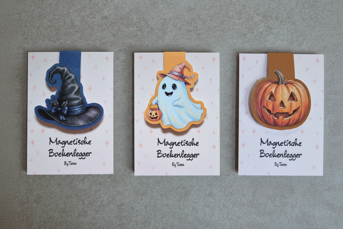 Groepsfoto halloween boekenleggers